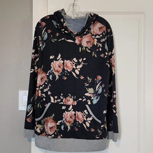 Floral lightweight‎ hoodie